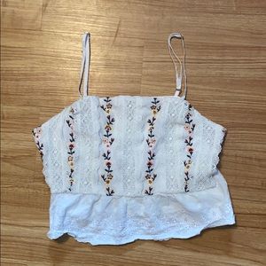 Women’s Forever 21 White Floral Cami